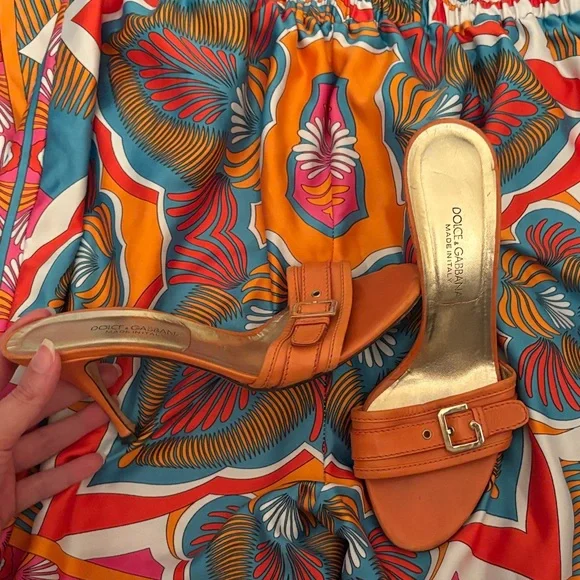 Dolce & Gabbana Vibrant Orange Heel Sandals - Picture 5 of 12